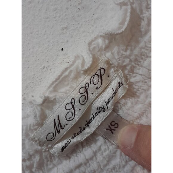 Womens Baby Doll Y2K Coquette Crochet Embroidered Lace Size XS Top Ivory - Picture 5 of 8